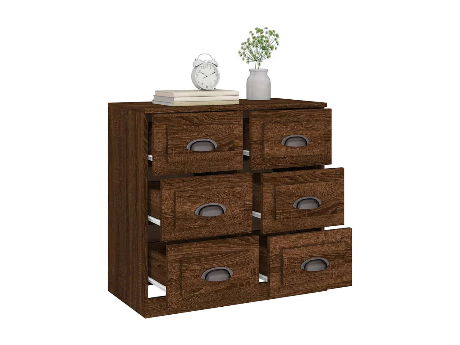 Credenza Rovere Marrone 70x35,5x67,5 cm in Legno Multistrato