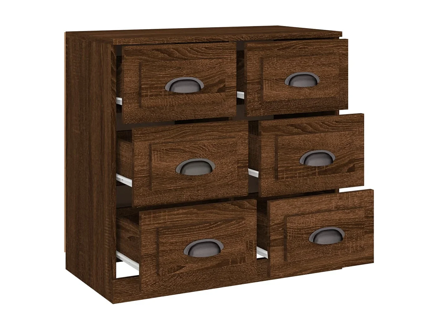 Credenza Rovere Marrone 70x35,5x67,5 cm in Legno Multistrato