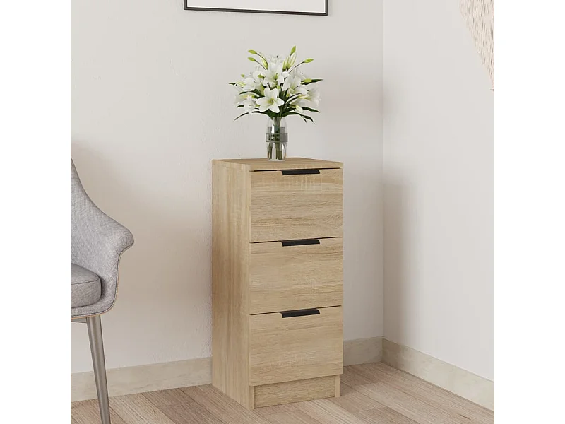 Dressoir 30x30x70 cm bewerkt hout sonoma eikenkleurig