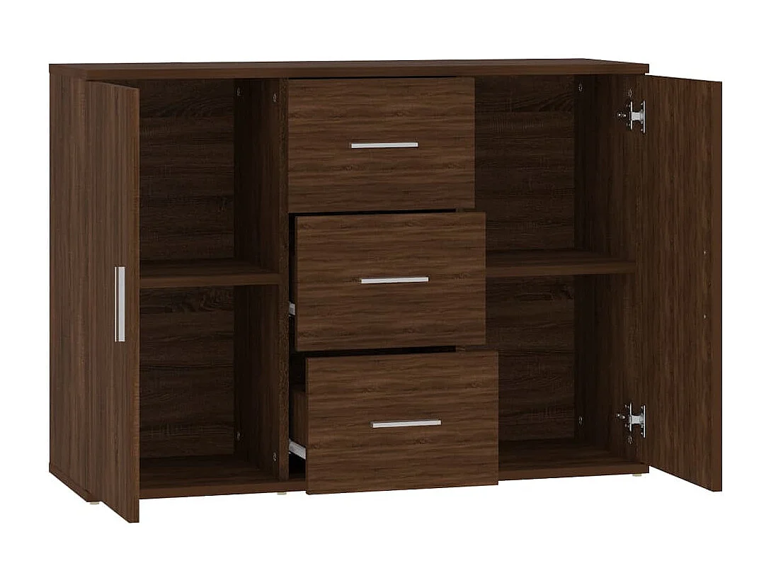 Dressoir 91x29,5x65 cm bewerkt hout bruin eikenkleur