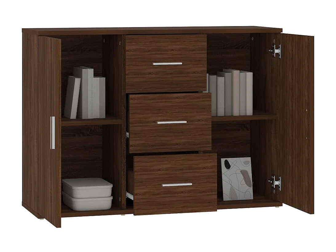 Buffet Chêne marron 91x29,5x65 cm Bois d'ingénierie