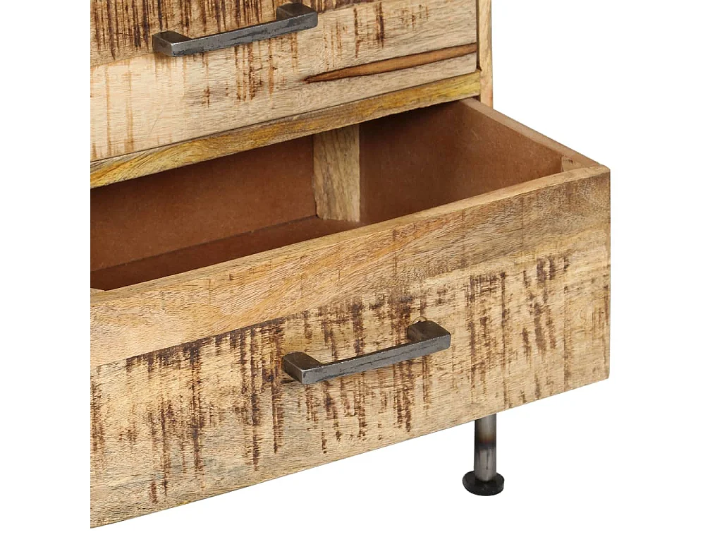 Coffre à tiroirs 45x35x106 cm Bois de manguier massif