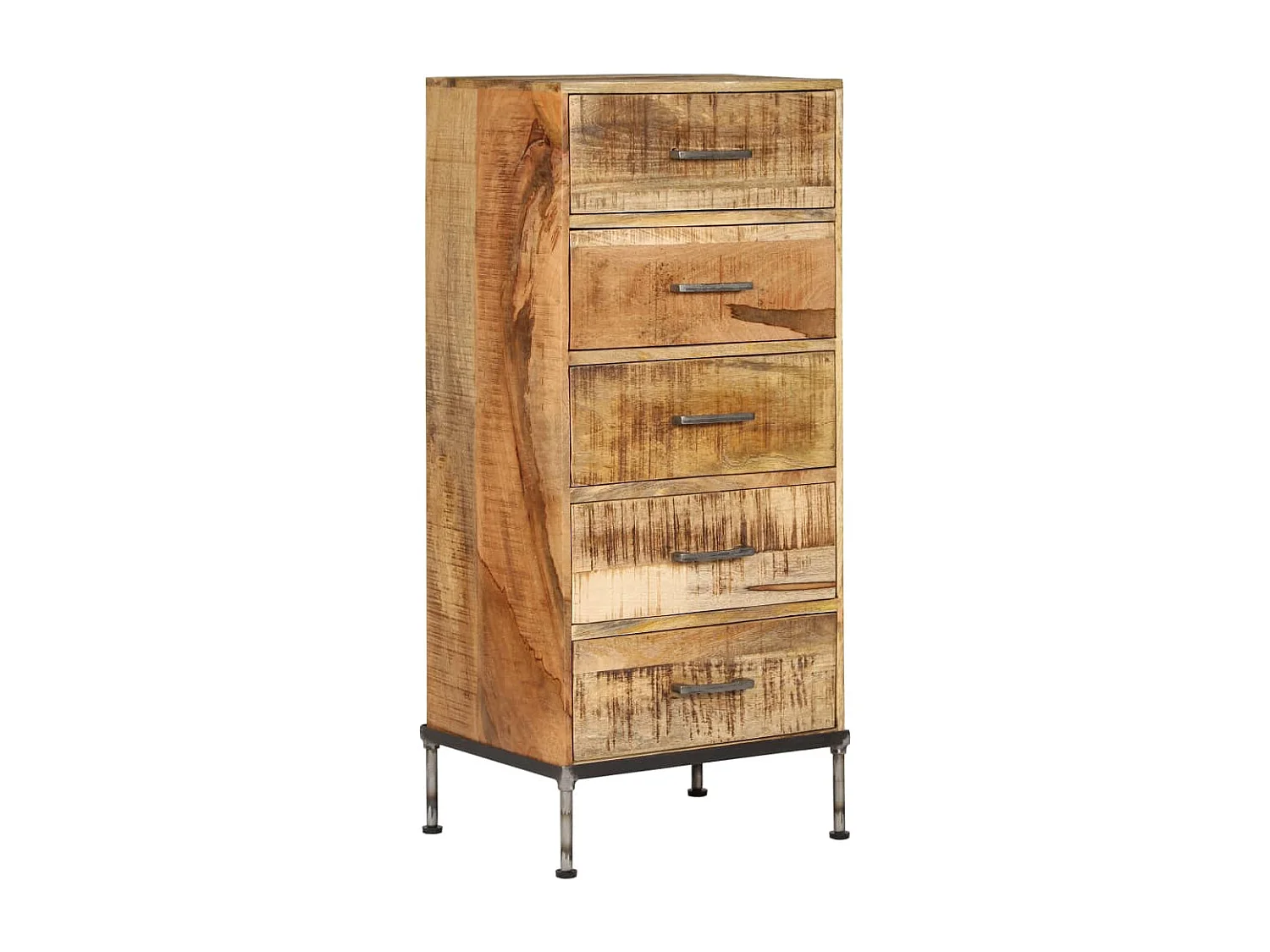 Coffre à tiroirs 45x35x106 cm Bois de manguier massif