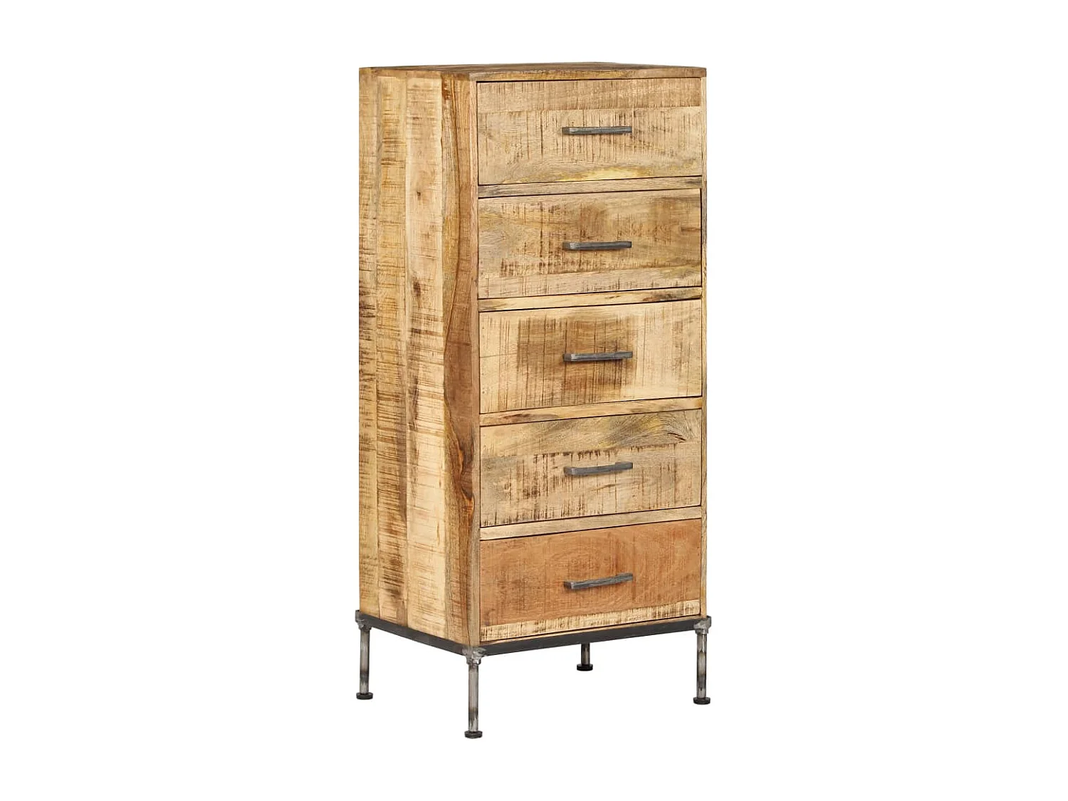 Coffre à tiroirs 45x35x106 cm Bois de manguier massif