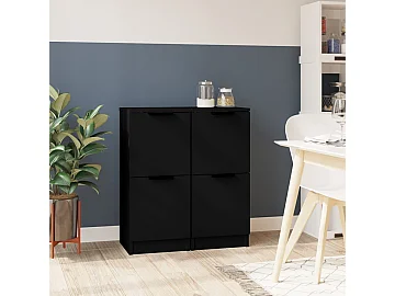 Sideboard aus Holz Schwarz