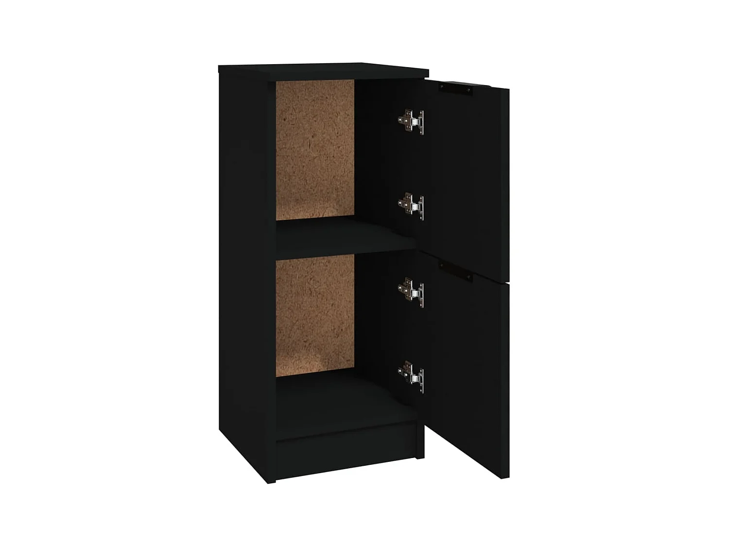 Dressoirs 2 st 30x30x70 cm bewerkt hout zwart