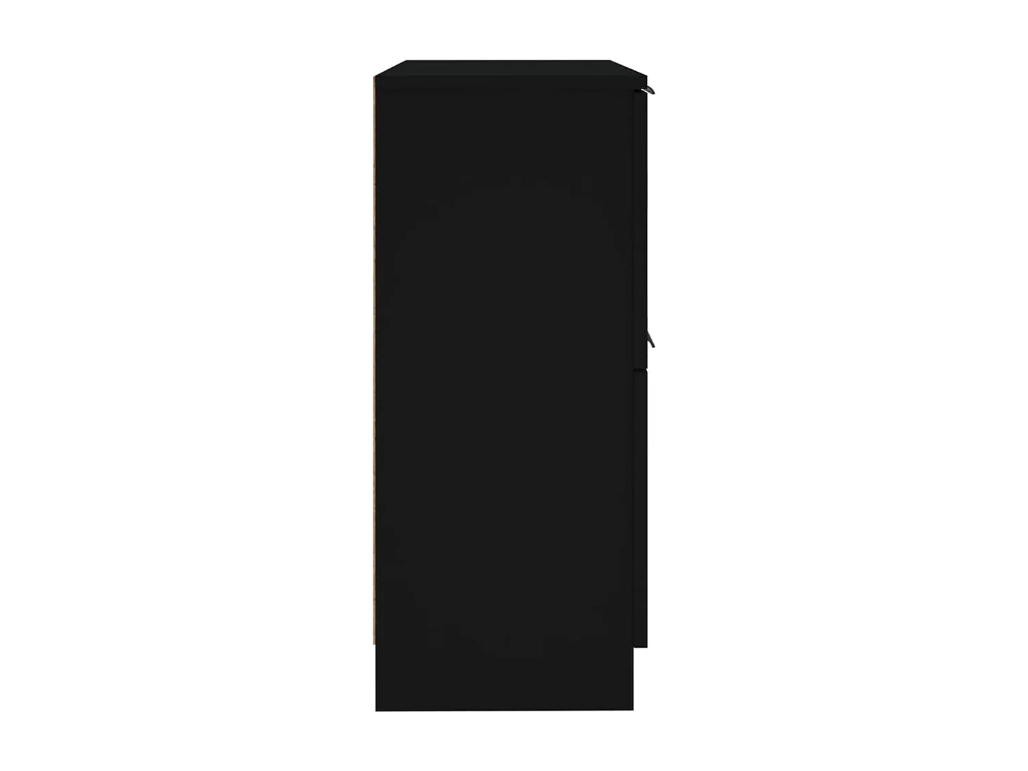 Dressoirs 2 st 30x30x70 cm bewerkt hout zwart