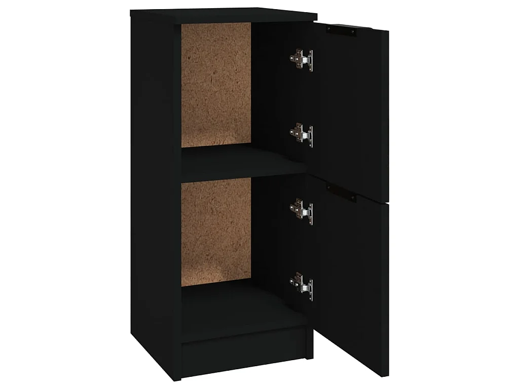 Sideboards 2 Stk. Schwarz 30x30x70 cm Holzwerkstoff