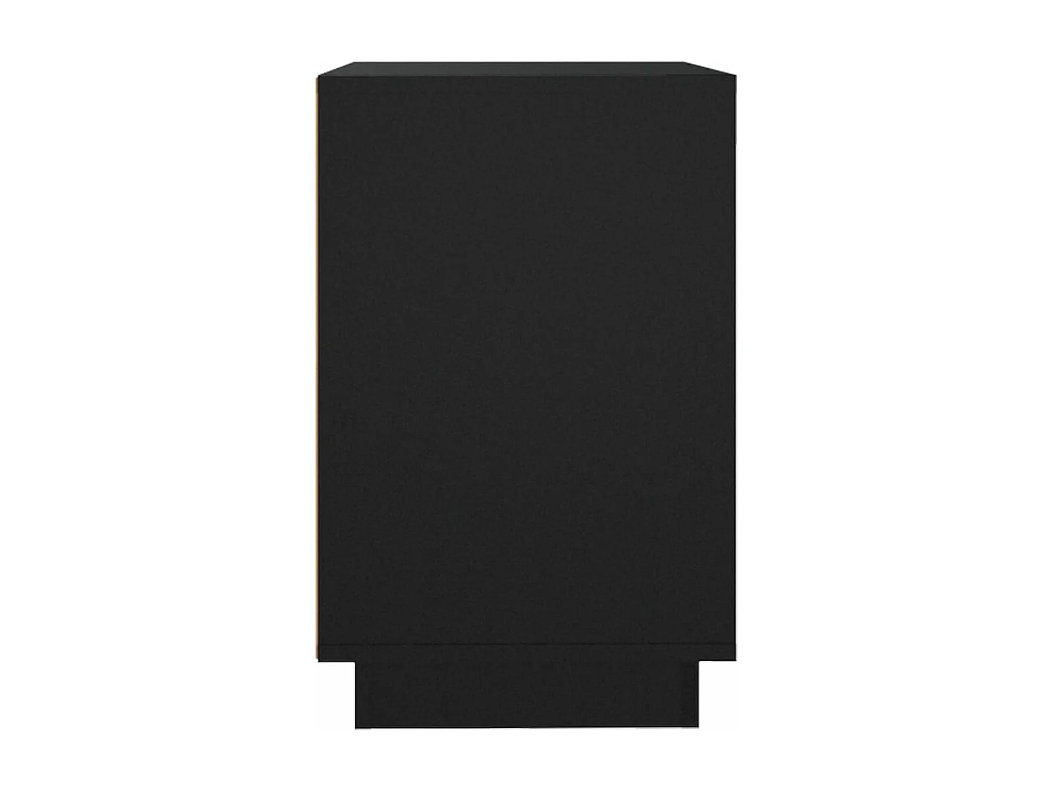 Aparador de madera contrachapada negro 102x35x60 cm