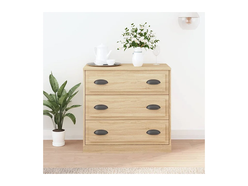 Buffet chêne sonoma 70x35,5x67,5 cm bois d'ingénierie