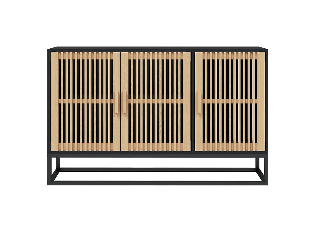 Dressoir 105x30x65 cm bewerkt hout zwart