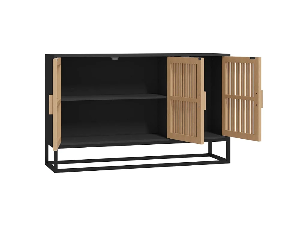 Dressoir 105x30x65 cm bewerkt hout zwart