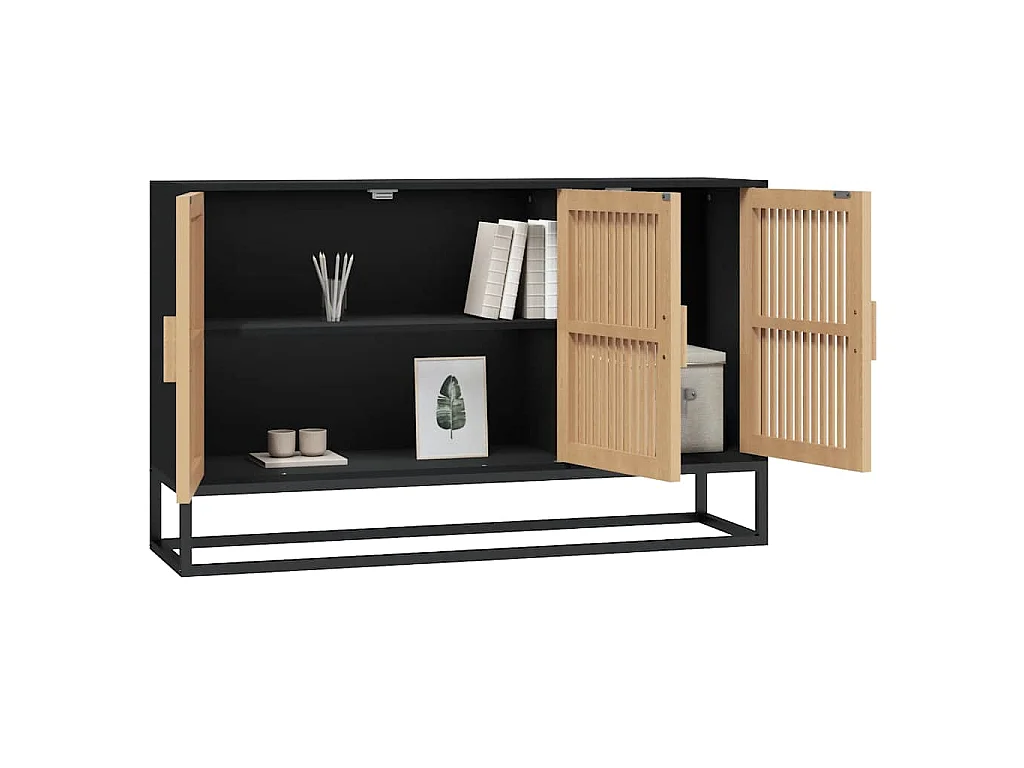 Buffet noir 105x30x65 cm bois d'ingénierie
