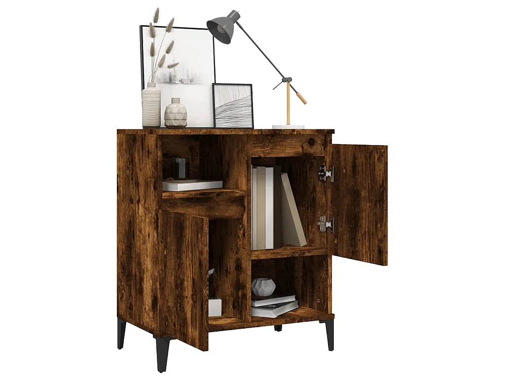 Buffet Chêne fumé 60x35x70 cm Bois d'ingénierie