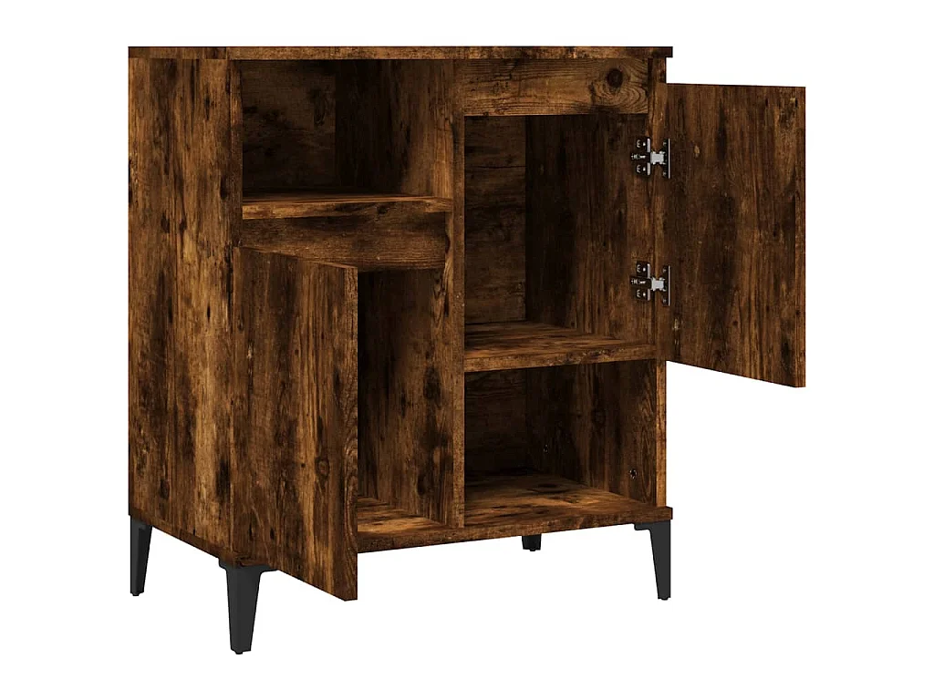 Buffet Chêne fumé 60x35x70 cm Bois d'ingénierie