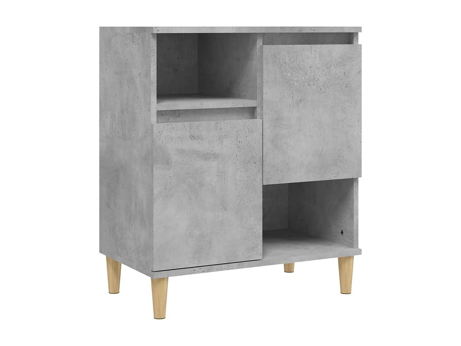 Dressoir 60x35x70 cm bewerkt hout betongrijs