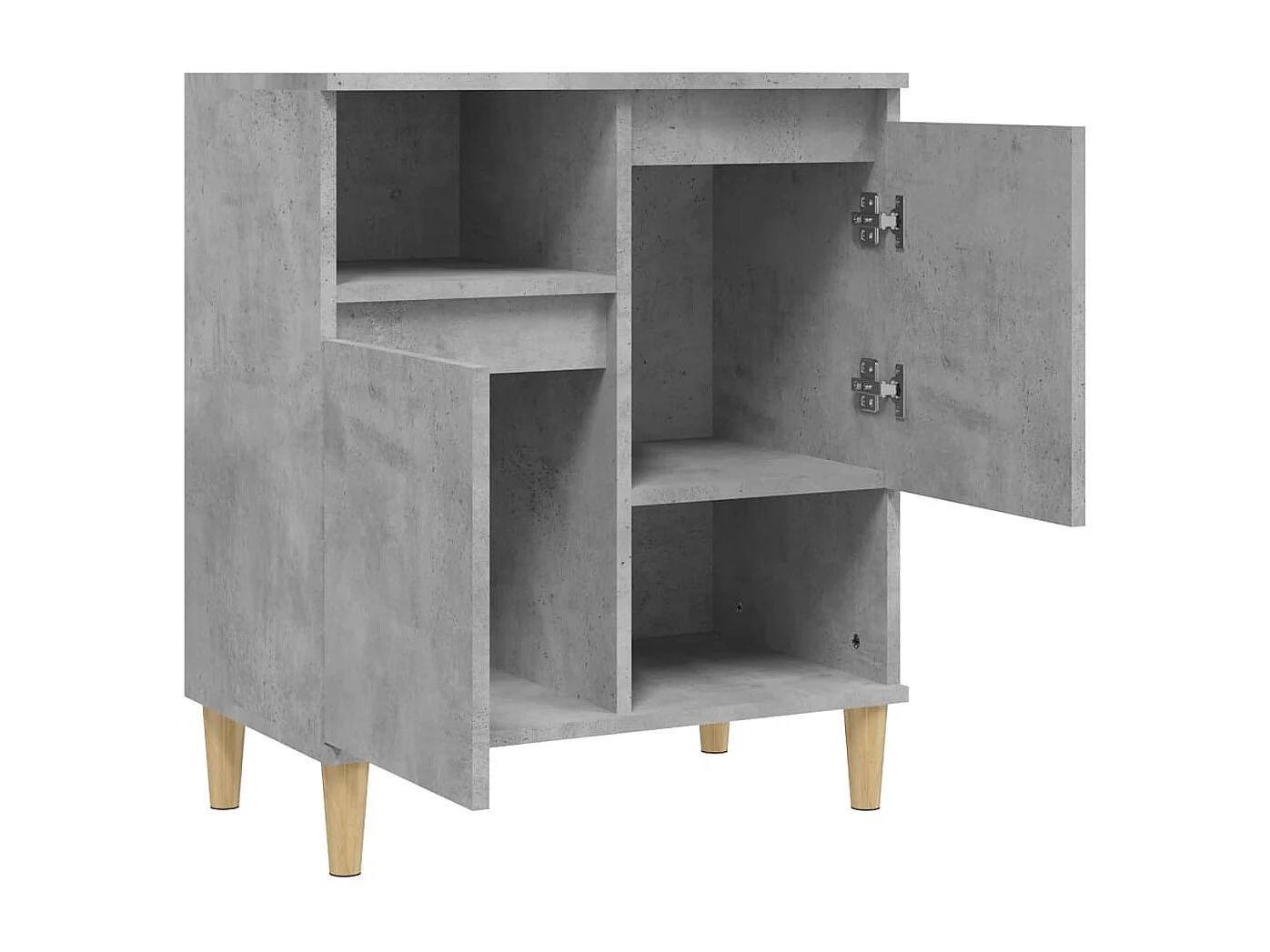 Dressoir 60x35x70 cm bewerkt hout betongrijs