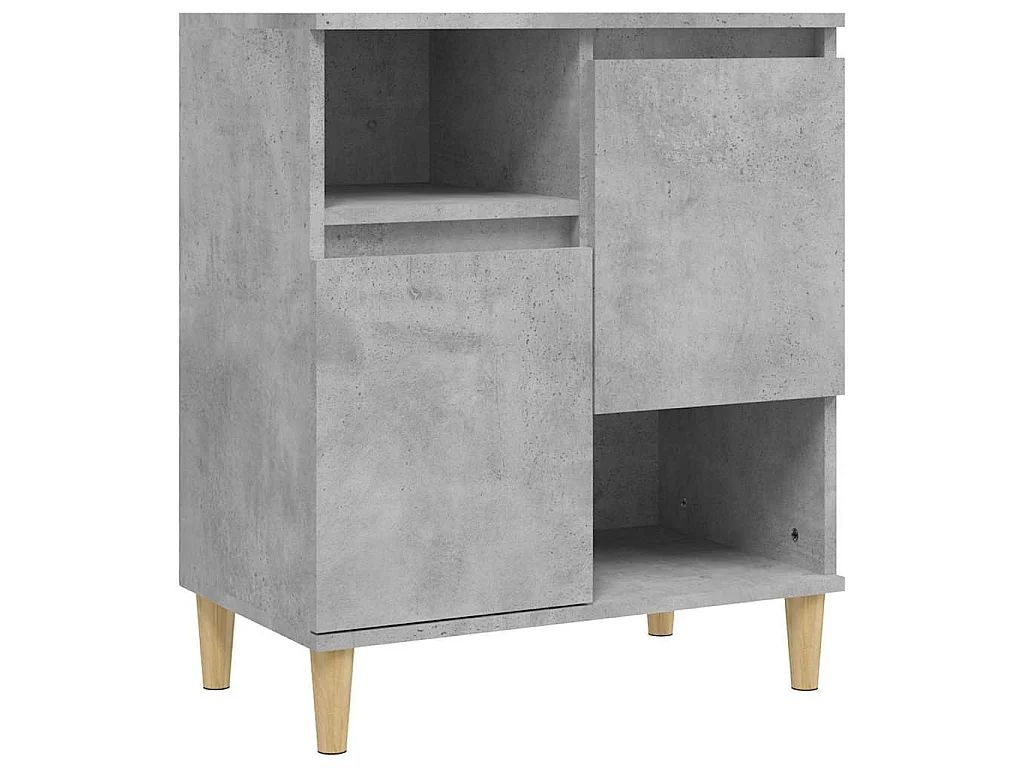 Dressoir 60x35x70 cm bewerkt hout betongrijs
