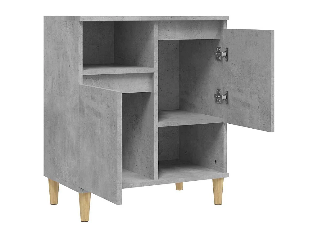 Dressoir 60x35x70 cm bewerkt hout betongrijs