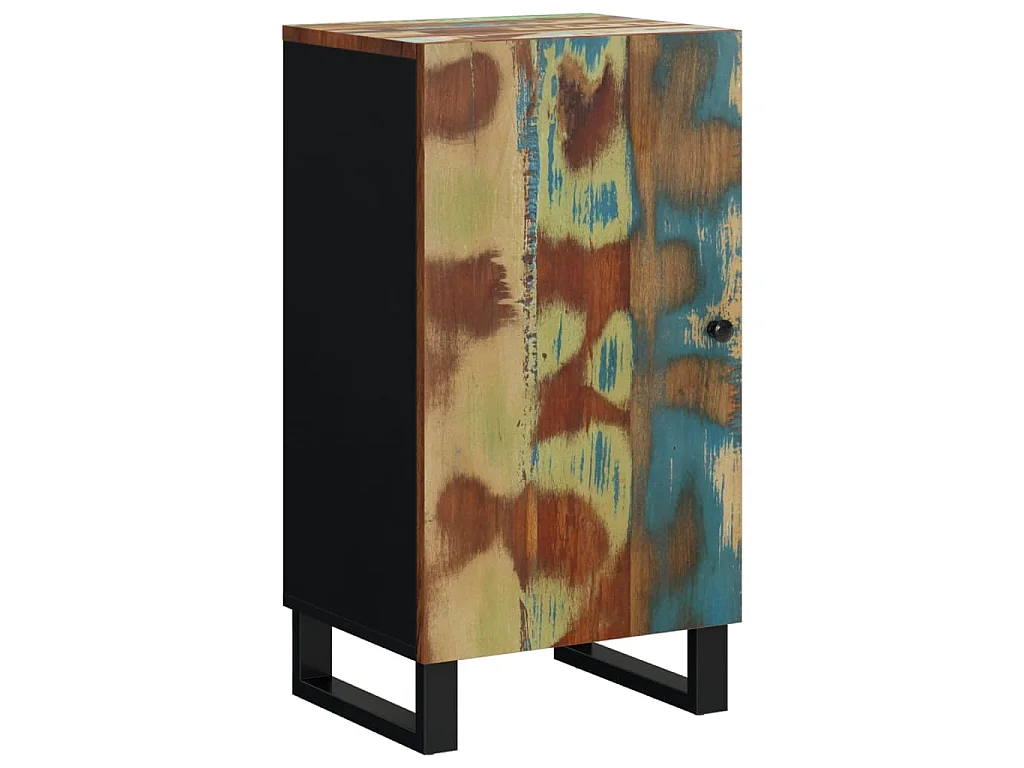 Buffet avec porte 40x31x75 cm bois massif de récupération