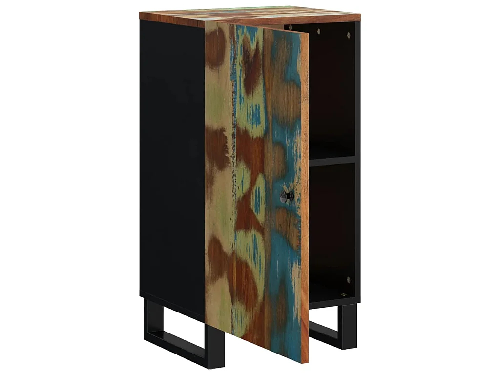 Buffet avec porte 40x31x75 cm bois massif de récupération