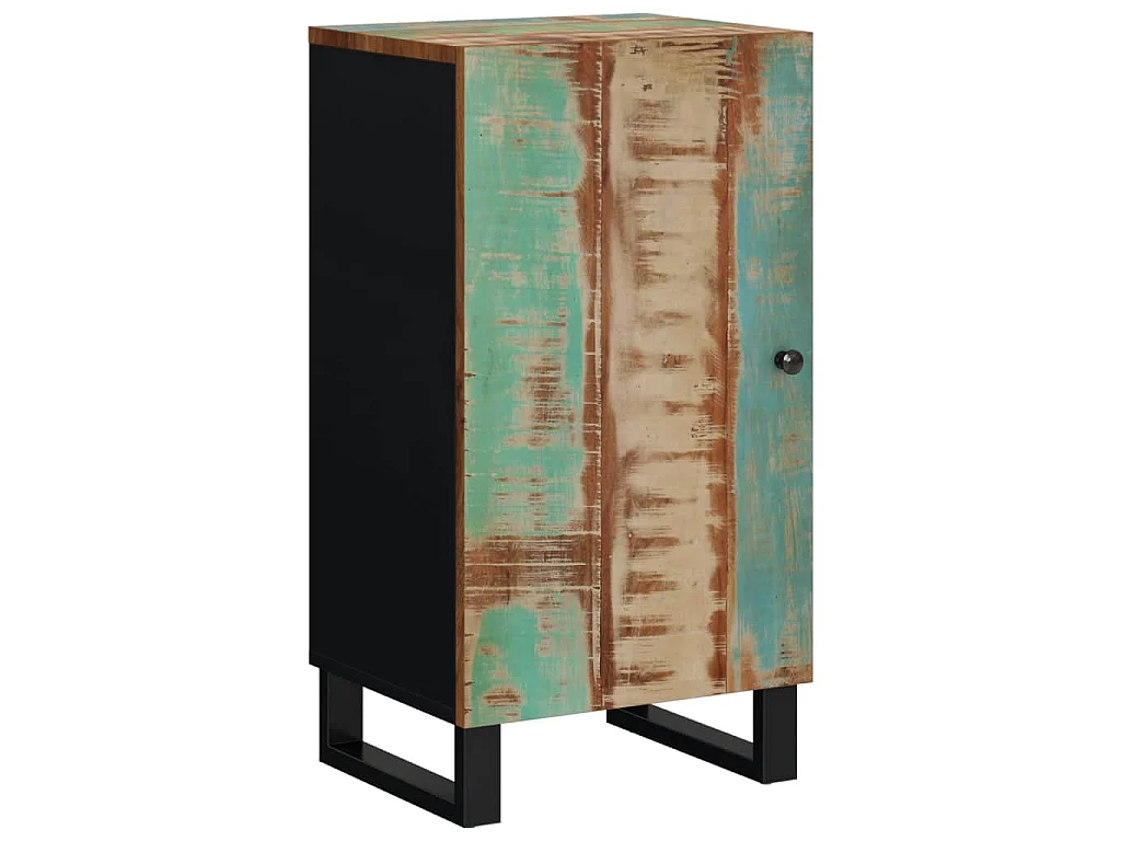 Buffet avec porte 40x31x75 cm bois massif de récupération