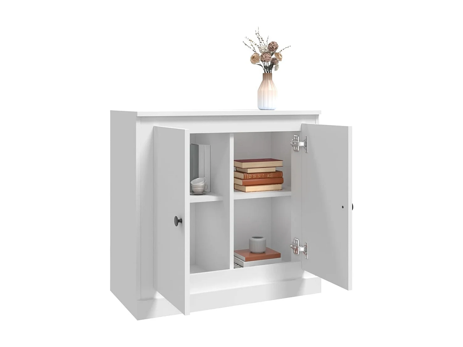 Credenza Bianca 70x35,5x67,5 cm in Legno Multistrato