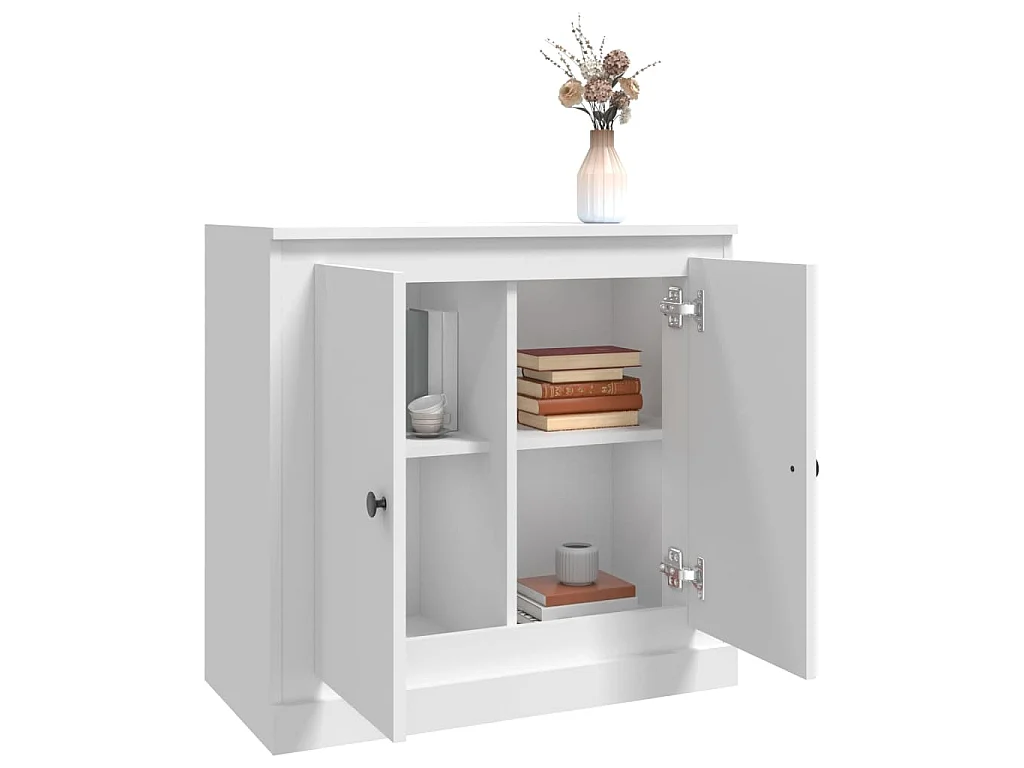 Buffet blanc 70x35,5x67,5 cm bois d'ingénierie