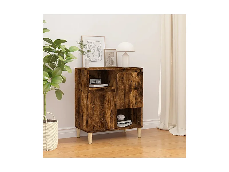 Buffet Chêne fumé 60x35x70 cm Bois d'ingénierie