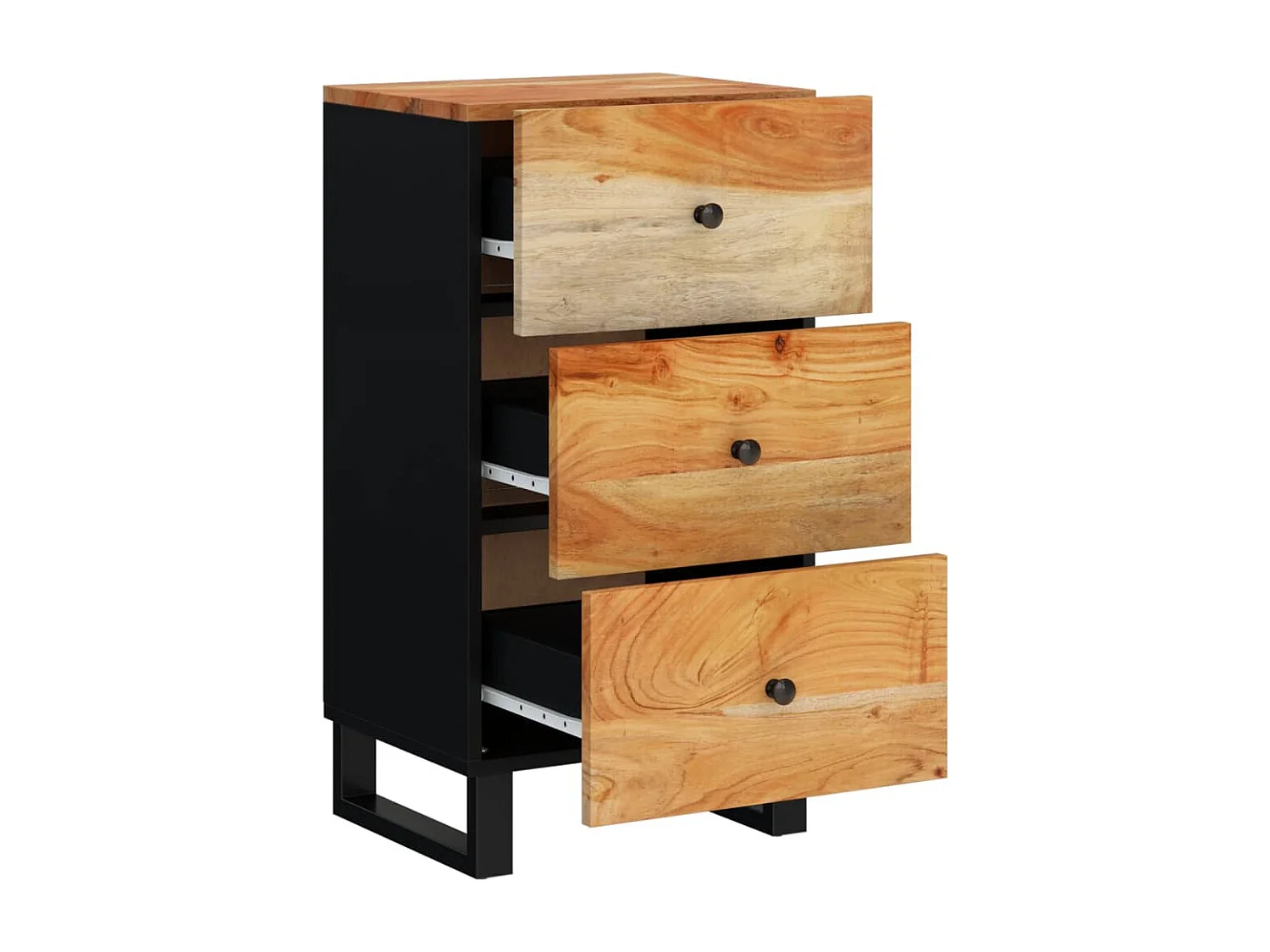 Sideboard mit 3 Schubladen 40x33,5x75 cm Massivholz Akazie