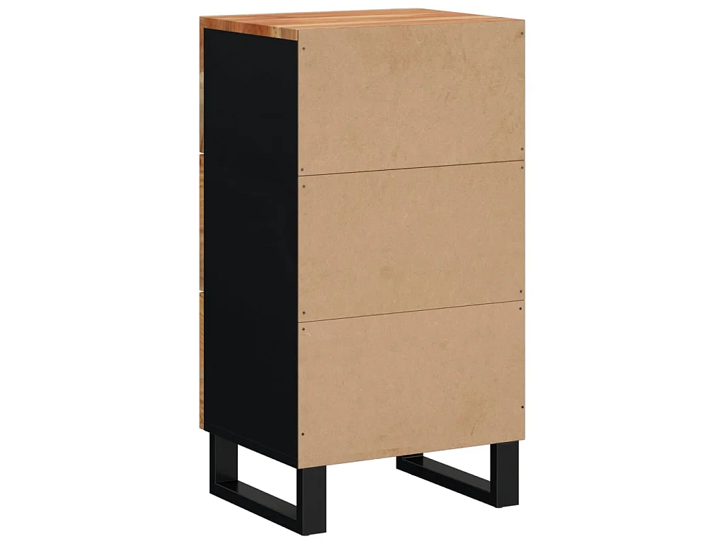 Buffet avec 3 tiroirs 40x33,5x75 cm bois massif d'acacia
