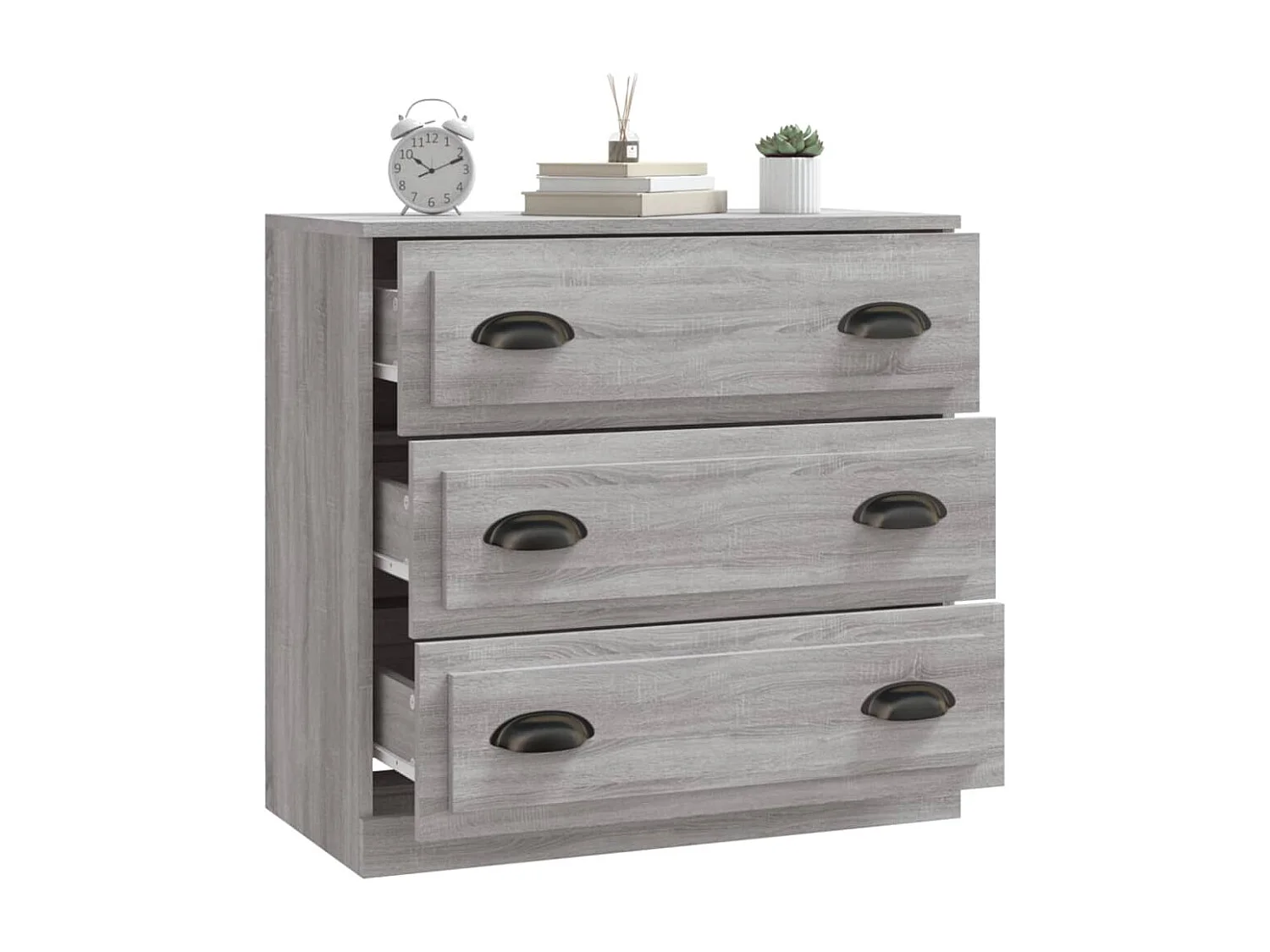 Aparador de madera contrachapada gris Sonoma 70x35,5x67,5 cm