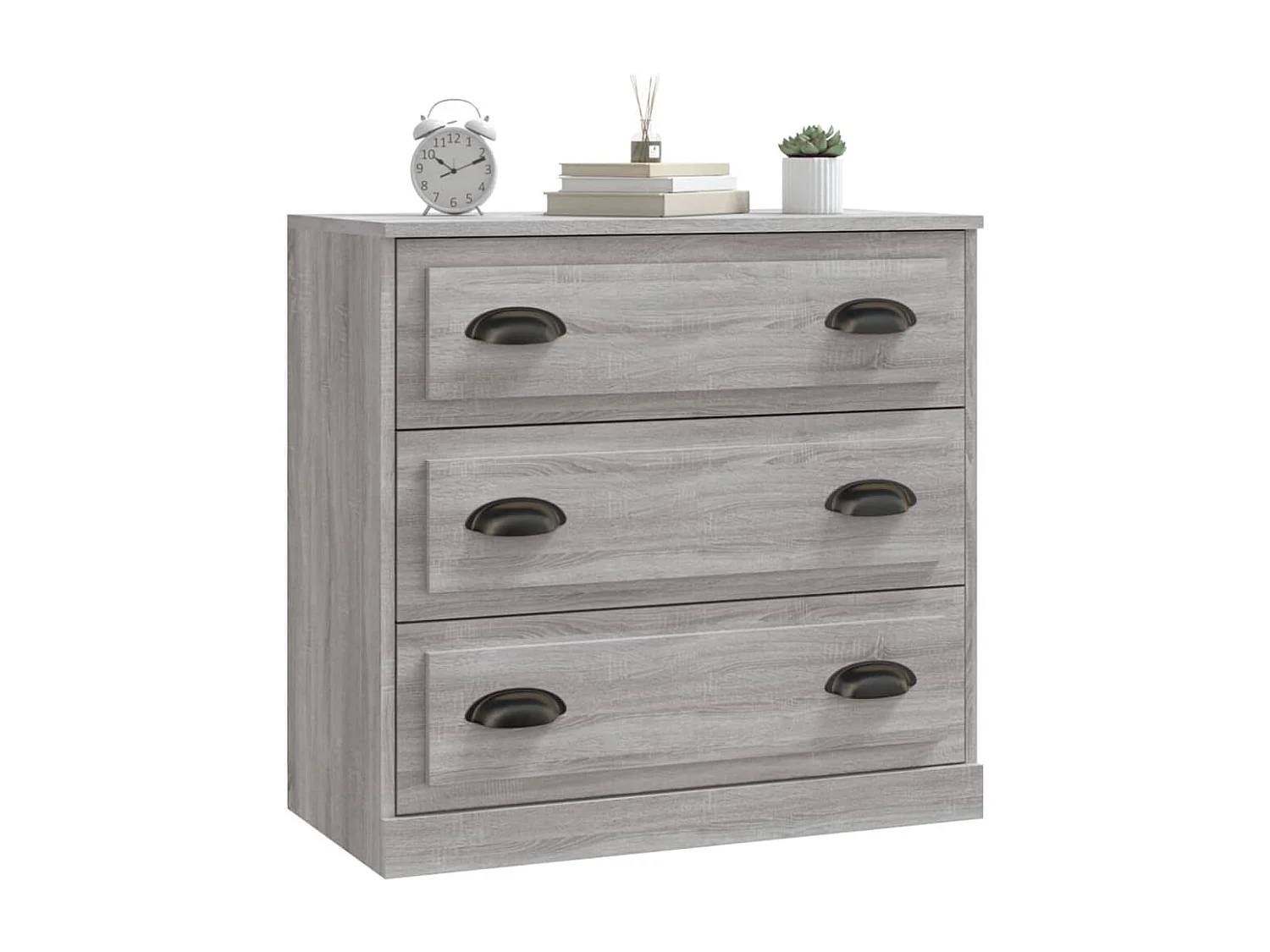 Aparador de madera contrachapada gris Sonoma 70x35,5x67,5 cm