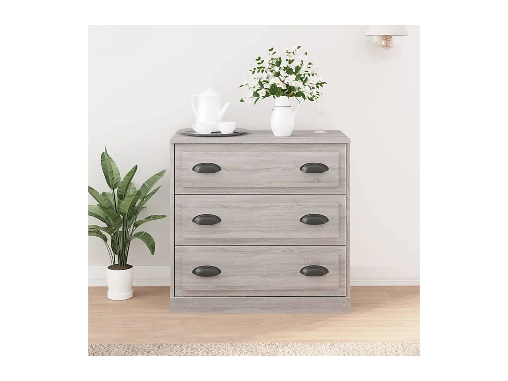 Buffet sonoma gris 70x35,5x67,5 cm bois d'ingénierie
