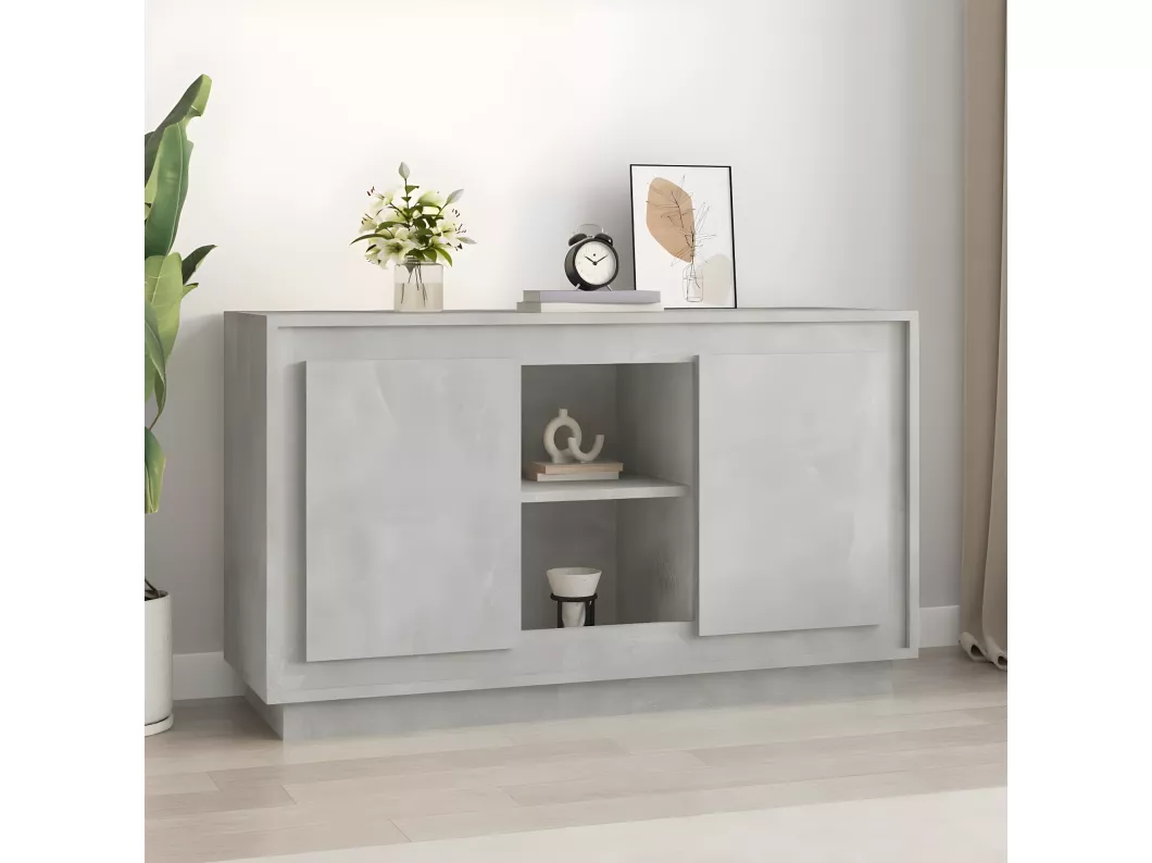 Kauf Unique Sideboard Betongrau 102x35x60 cm Holzwerkstoff