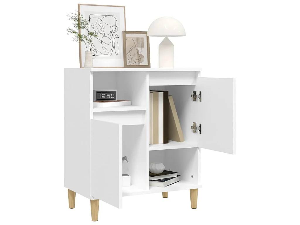 Buffet Blanc 60x35x70 cm Bois d'ingénierie