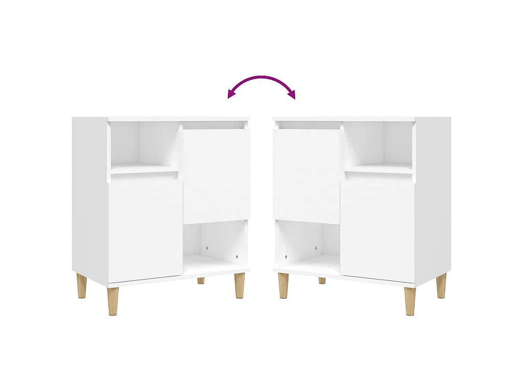 Buffet Blanc 60x35x70 cm Bois d'ingénierie