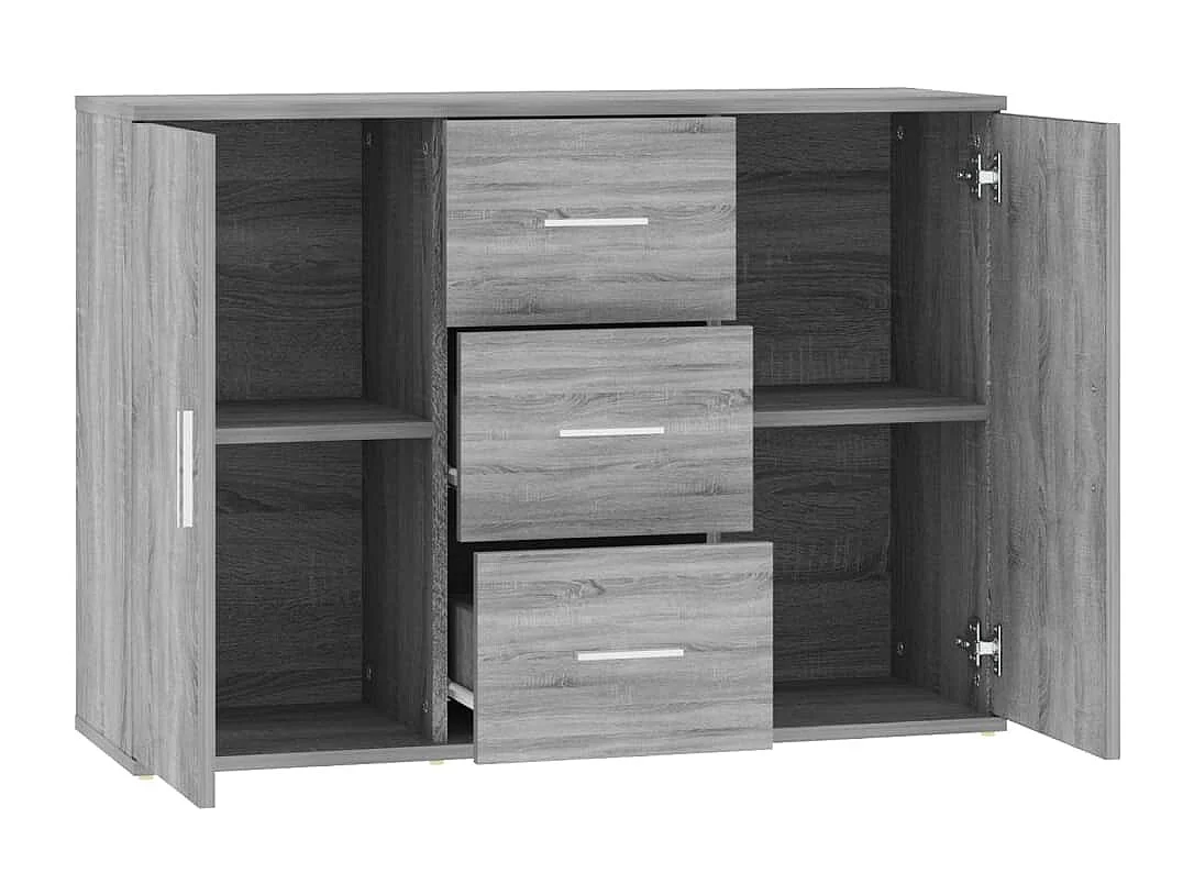 Aparador 91x29,5x65 cm derivados de madeira cinzento sonoma