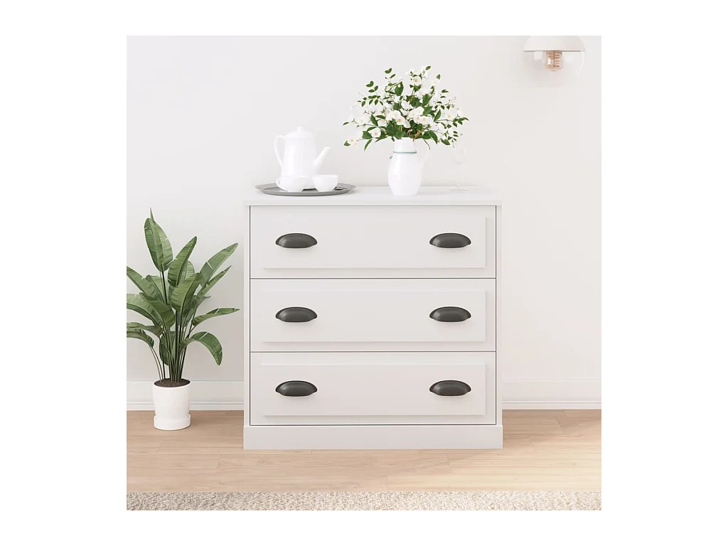Buffet blanc 70x35,5x67,5 cm bois d'ingénierie
