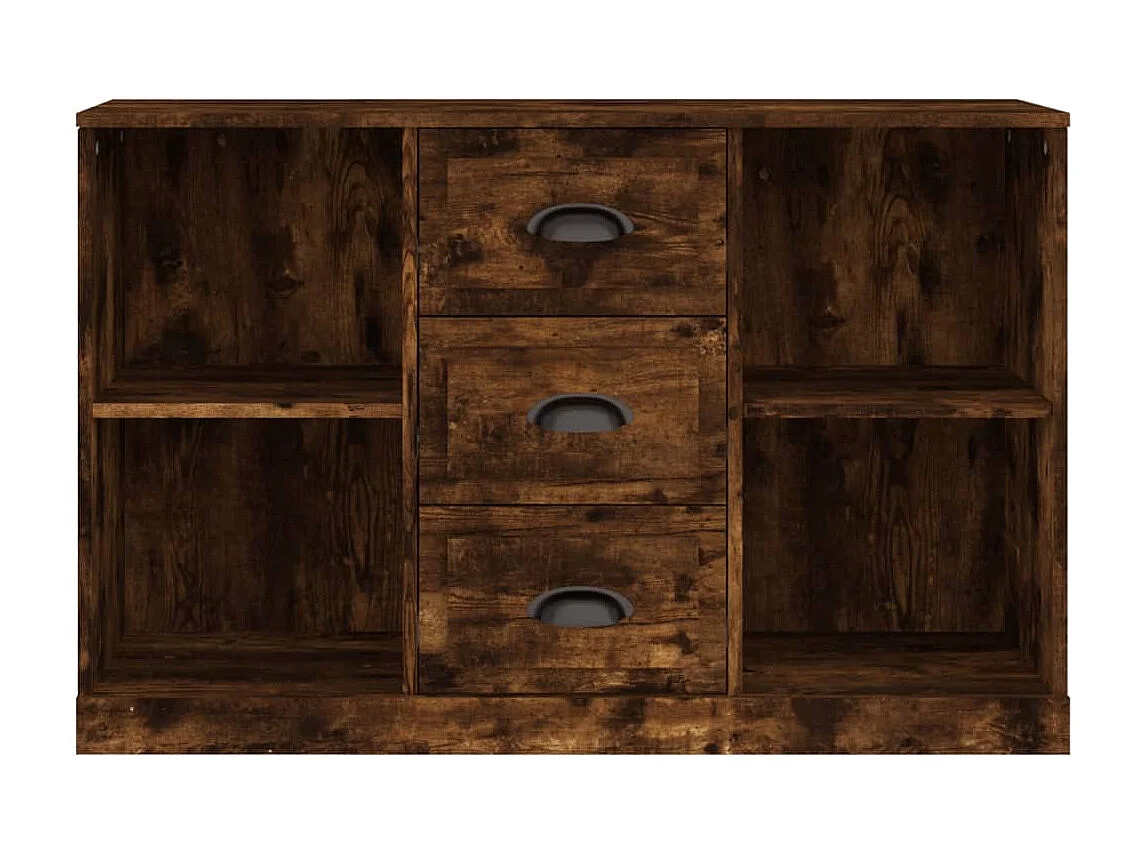 Buffet chêne fumé 104,5x35,5x67,5 cm bois d'ingénierie