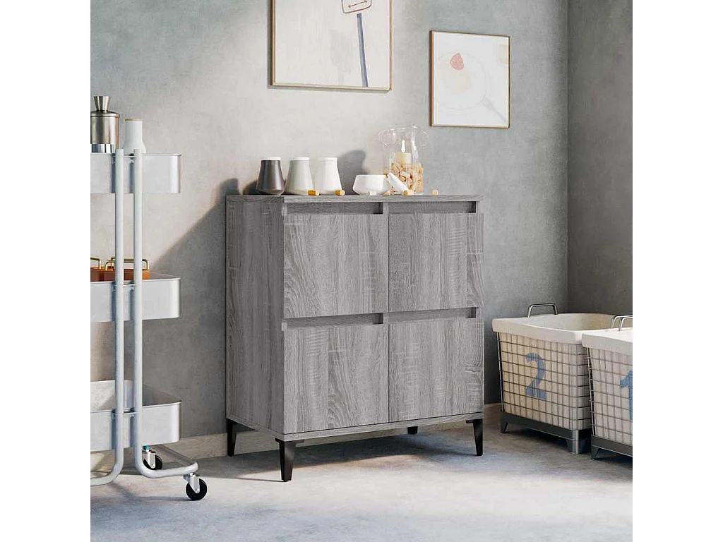 Sideboard Grau Sonoma 60x35x70 cm Holzwerkstoff