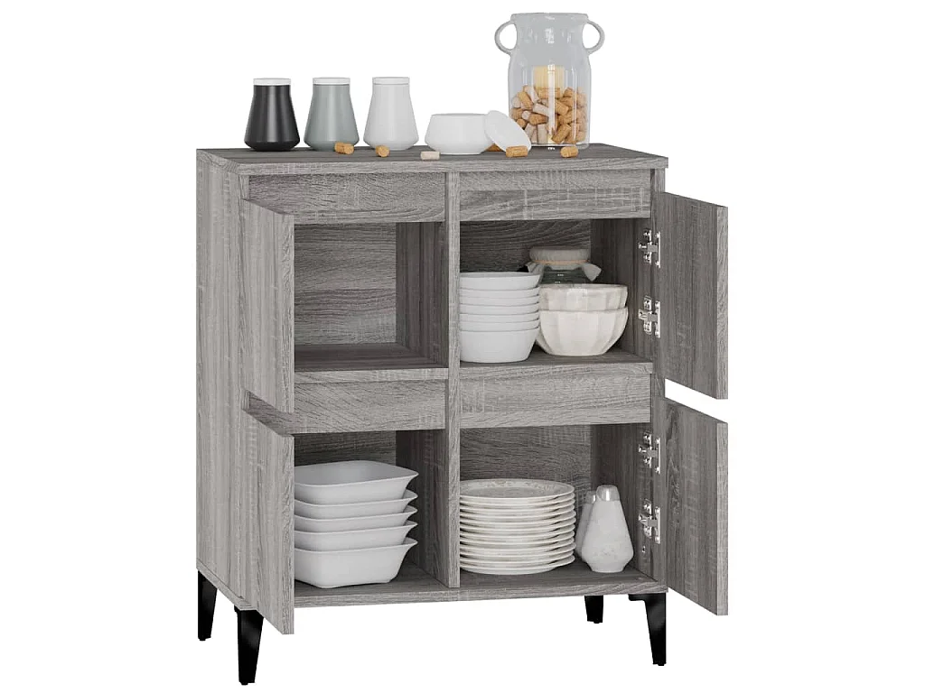Sideboard Grau Sonoma 60x35x70 cm Holzwerkstoff