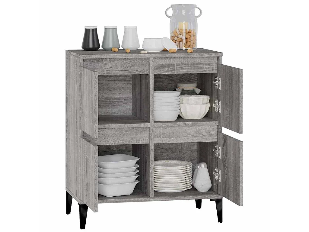 Buffet Sonoma gris 60x35x70 cm Bois d'ingénierie