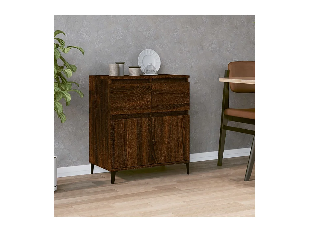 Buffet Chêne marron 60x35x70 cm Bois d'ingénierie