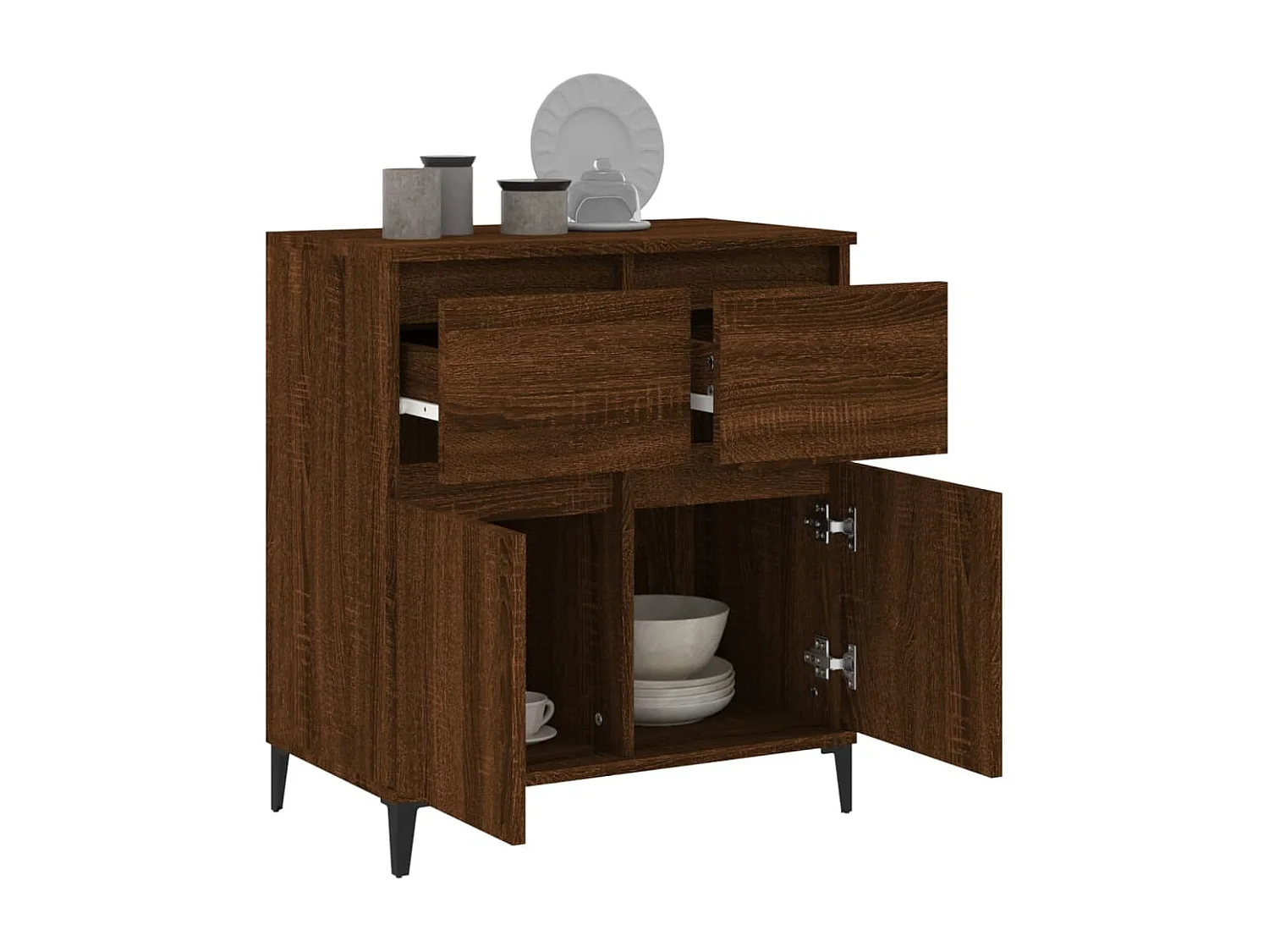 Buffet Chêne marron 60x35x70 cm Bois d'ingénierie
