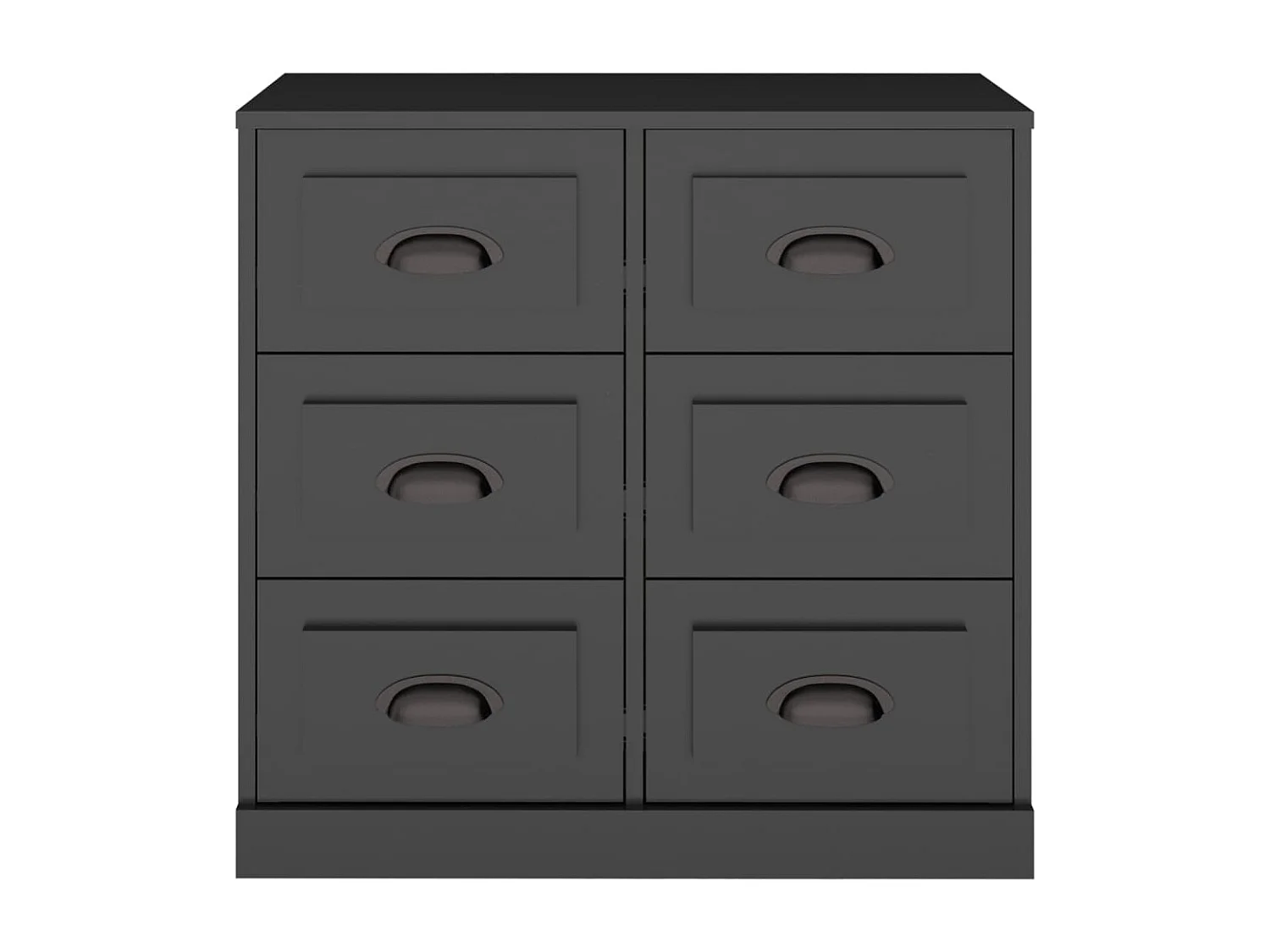 Buffet noir 70x35,5x67,5 cm bois d'ingénierie