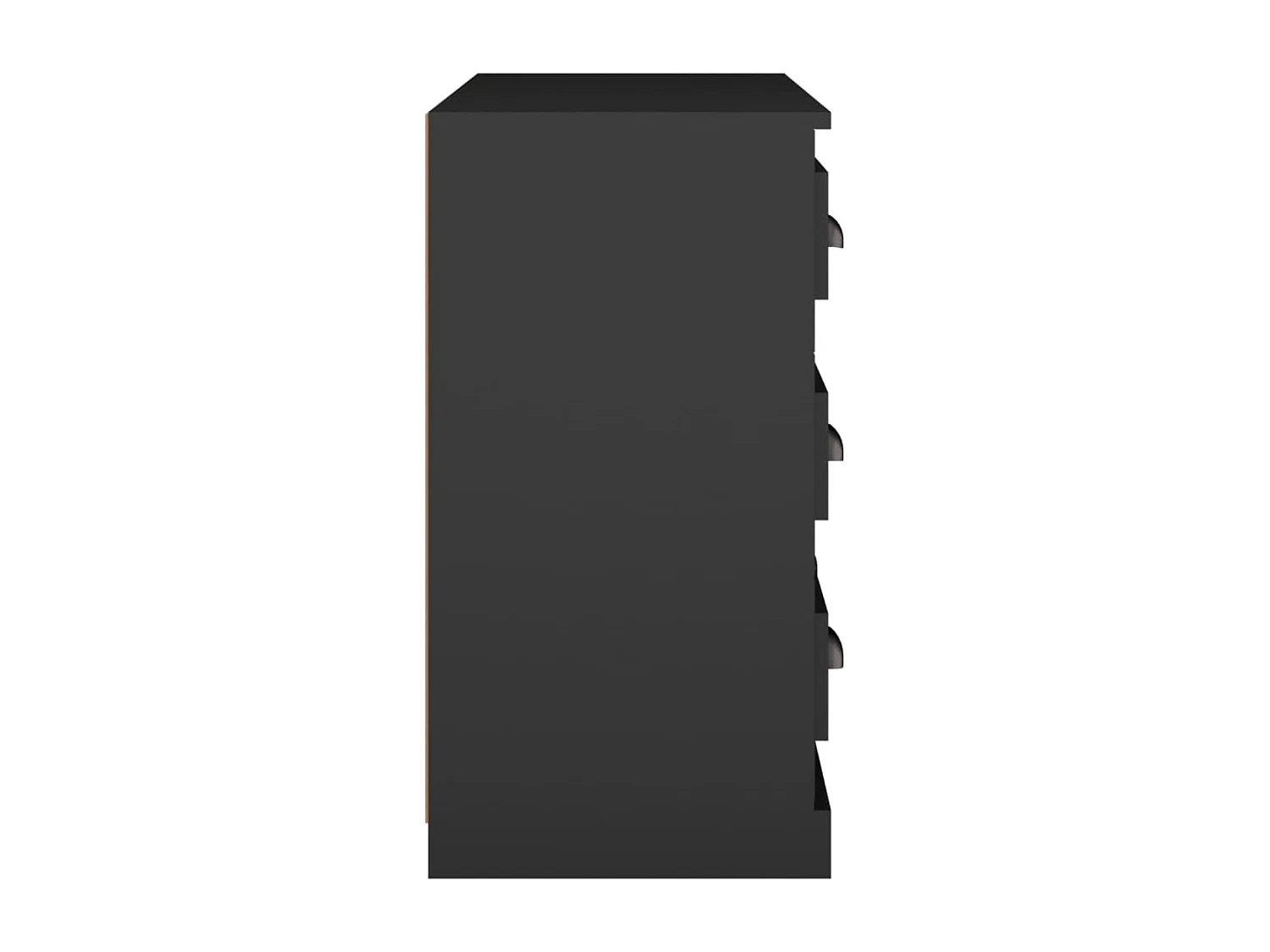 Buffet noir 70x35,5x67,5 cm bois d'ingénierie