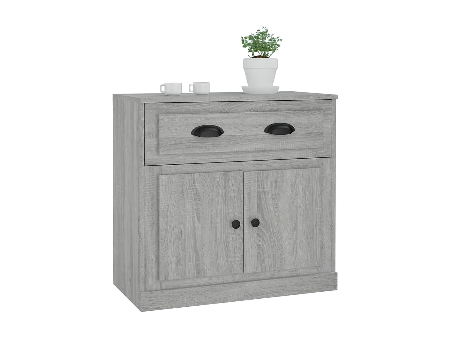 Dressoir 70x35,5x67,5 cm bewerkt hout grijs sonoma eikenkleurig