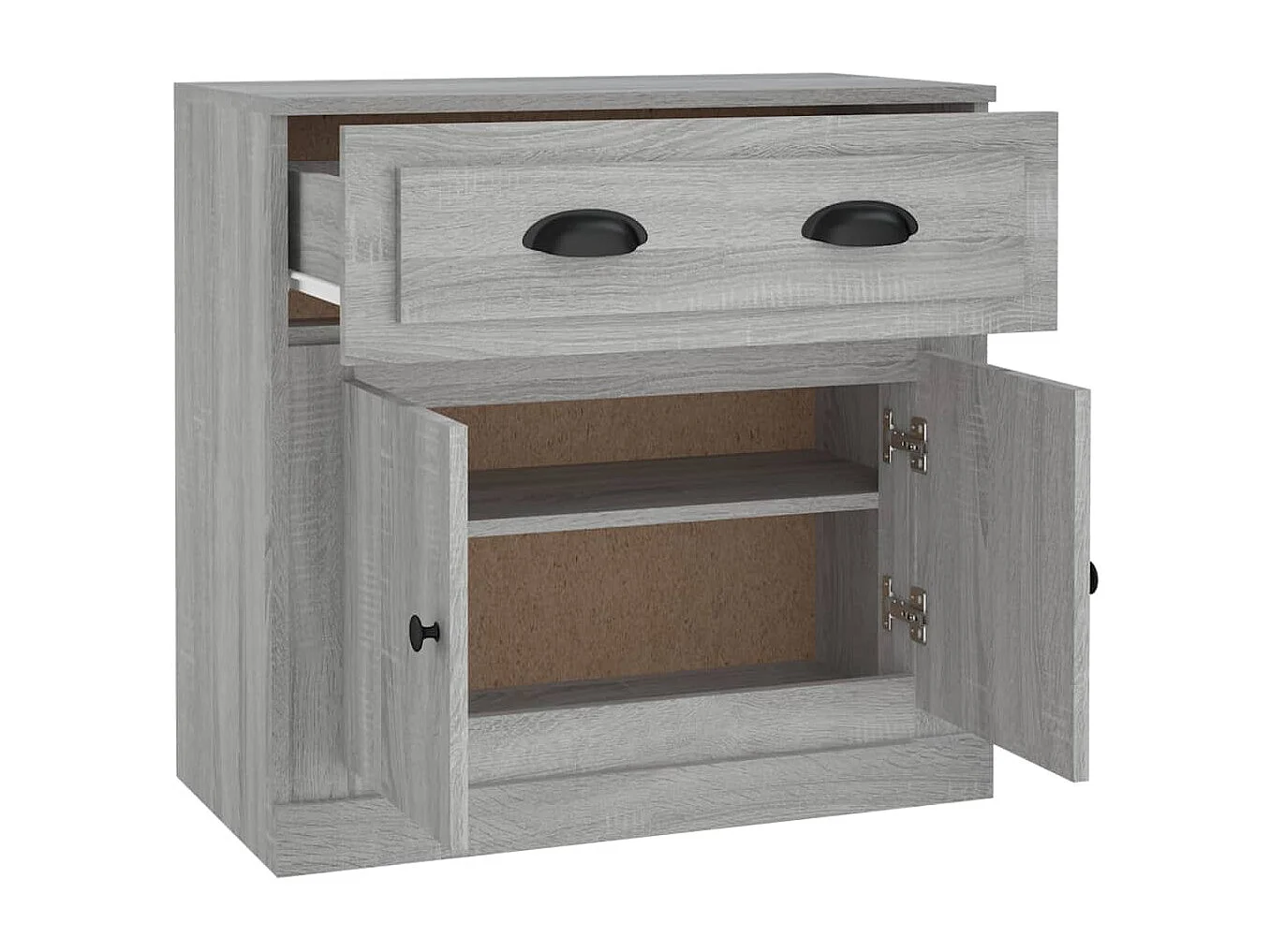 Dressoir 70x35,5x67,5 cm bewerkt hout grijs sonoma eikenkleurig