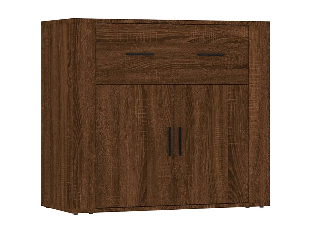 Dressoirs 3 st bewerkt hout bruin eikenkleur